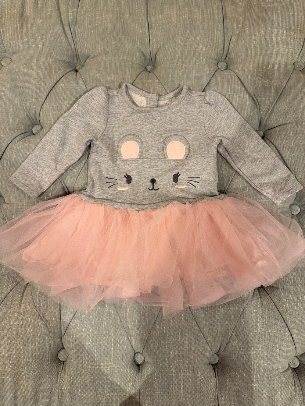 Gymboree Gray and Pink Mouse Tutu Dress